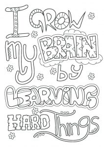 growth mindset coloring